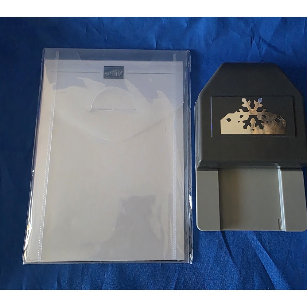 Stampin' Up! Sparkling Snowflake Stamps/ Tag‎ Topper Punch Set New - Picture 2 of 9